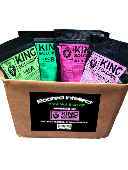 Rooted Intellect Nutrient kit for Autoflower and Photoperiod Plants - Powered by King Solomon Nutrients