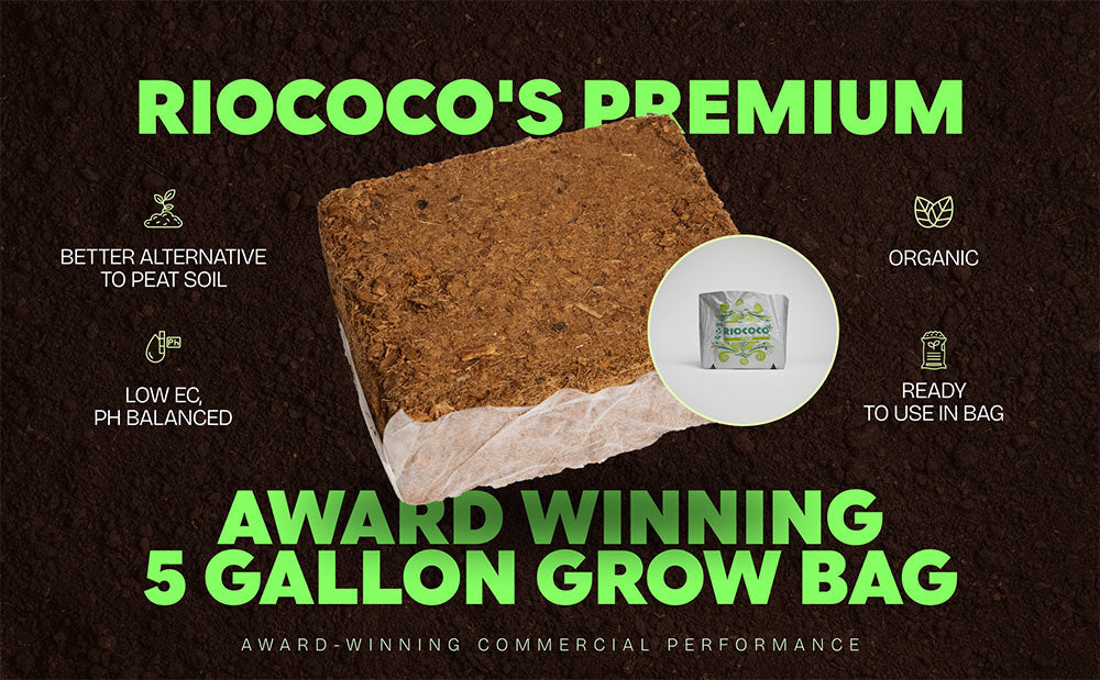 RIOCOCO 5 Gallon Open Top Grow Bag (6 Pack)